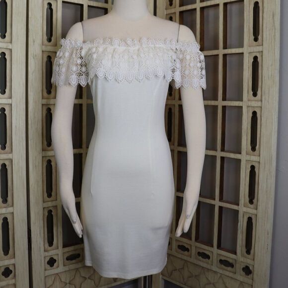 Revolve WYLDR Mailey White Lace Bodycon Sheath Dress Size S - Picture 4 of 15